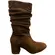 Bota Beira Rio Camurça Strech Duo Camel Feminina