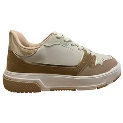 Tênis Vizzano Branco Off/Bege/Tan/Dourado Feminino