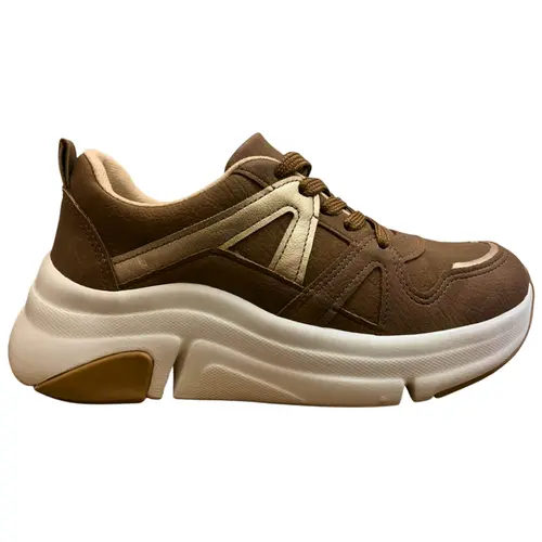 Tênis Modare Napa Veluna Castanho/Dourado Feminino