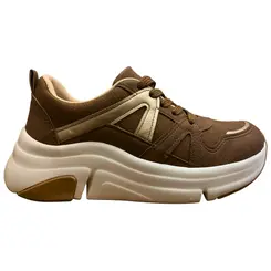 Tênis Modare Napa Veluna Castanho/Dourado Feminino
