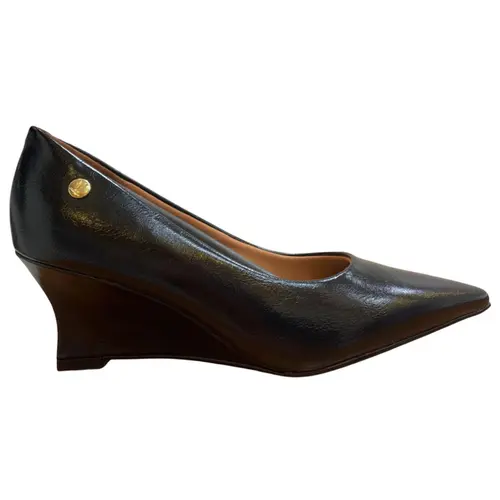 Sapato Vizzano Casual Scarpin Anabela Preto Feminino
