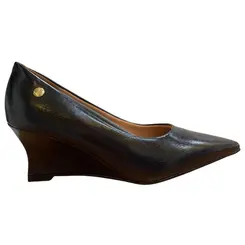 Sapato Vizzano Casual Scarpin Anabela Preto Feminino
