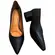 Sapato Vizzano Scarpin Salto Bloco Pelica Preto Feminino