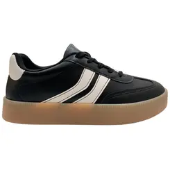 Tênis Vizzano Casual Floather Preto/Branco Feminino