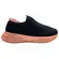 Tênis Molekinha Lycra Perola/Velvet Preto/Rosa Menina