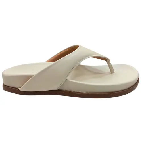Chinelo Vizzano Napa Pele Strech Branco Off Feminino