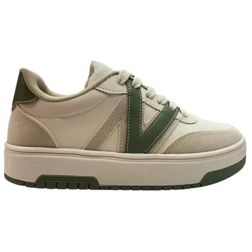 Tênis Nadia Talita Adulto Creme/Verde Feminino