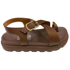 Sandália Papete Vizzano Pelica Chocolate Feminina