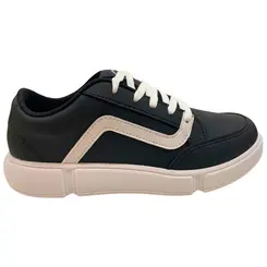 Tênis Molekinho Casual Napa Rustico Preto/Branco Menino