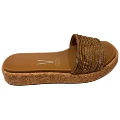 Tamanco Vizzano Cortiça Camel/Golden/Natural Feminino