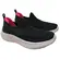 Tênis Actvitta Gaspea Slip-On Preto/Pink Neon Feminino