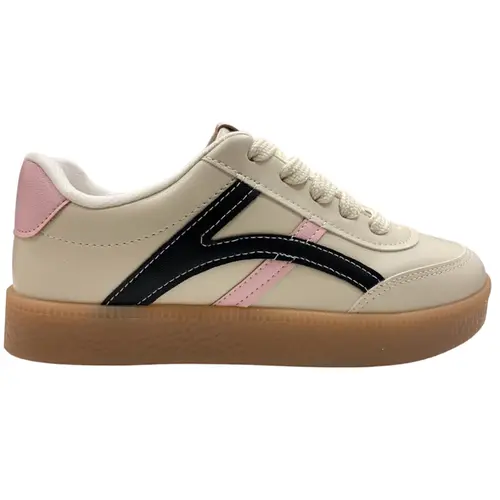 Tênis Molekinha Branco Off/Preto/Rosa Charm Menina