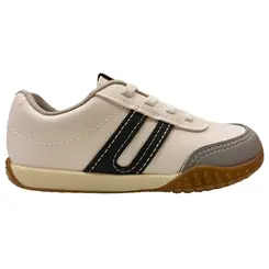 Sapatênis Molekinho Casual Branco/Cinza/Preto Menino