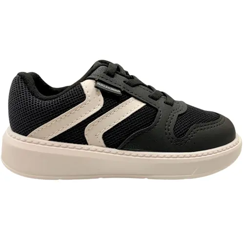 Sapatênis Molekinho Casual Tecido Preto/Branco Menino