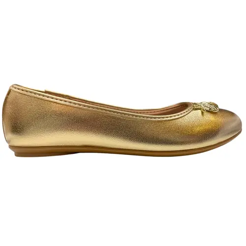 Sapatilha Molekinha Brilho Italia Dourado Menina