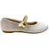 Sapatilha Molekinha Verniz/Brilho Branco/Dourado Menina