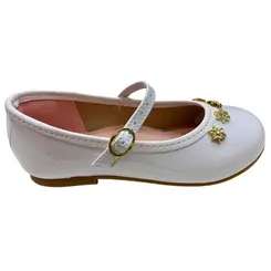 Sapatilha Molekinha Verniz Premium Branco Menina