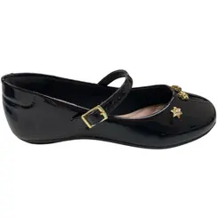 Sapatilha Molekinha Verniz Premium Preto Menina