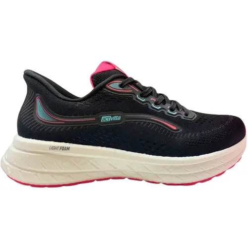 Tênis Actvitta Gaspea Loc Preto/Chumbo/Pink Feminino