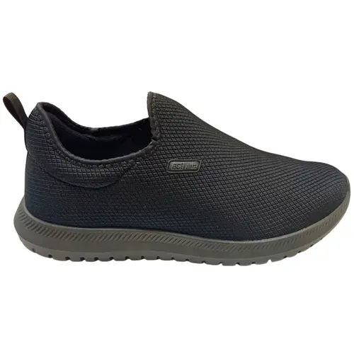 Tênis Actvitta Slip On Tecido Suica Preto/Preto Masculino