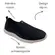 Tênis Actvitta Slip On Gaspea Lycra Preto/Branco Feminino