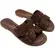Rasteira Vizzano Flat Gaspea Chocolate/Jet Nut Feminina