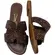 Rasteira Vizzano Flat Gaspea Chocolate/Jet Nut Feminina